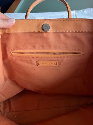 Bolso de piel color Camel