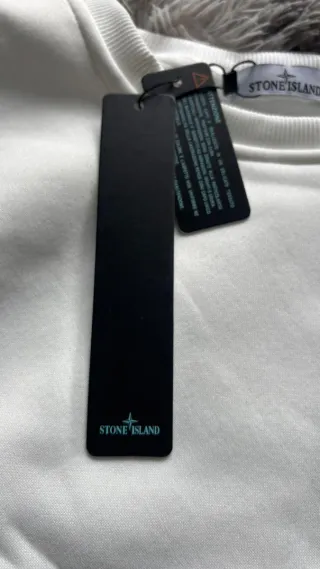Sudadera Stone Island Talla M Blanca