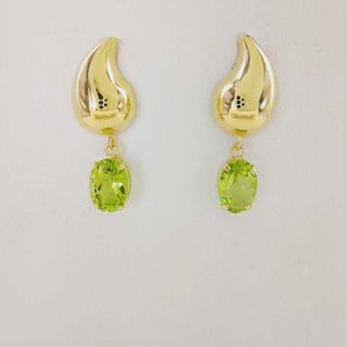 Pendientes Oro 18k Peridoto