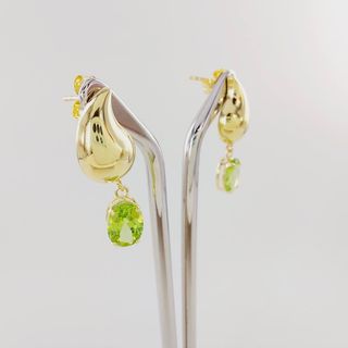Pendientes Oro 18k Peridoto