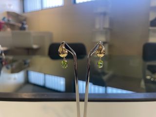 Pendientes Oro 18k Peridoto