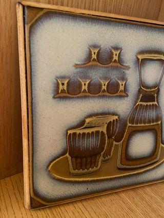 Piastrelle incorniciata Sottopentola vintage