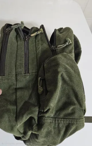 Mochila Barley loneta vintage verde