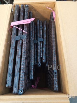 vidaXL Jardineras 3 unidades ratán sintético marró