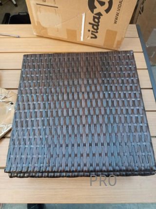 vidaXL Jardineras 3 unidades ratán sintético marró