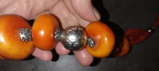 Collana in ambra e corallo vero