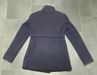 Abrigo de paño talla S azul marino mujer Lefties