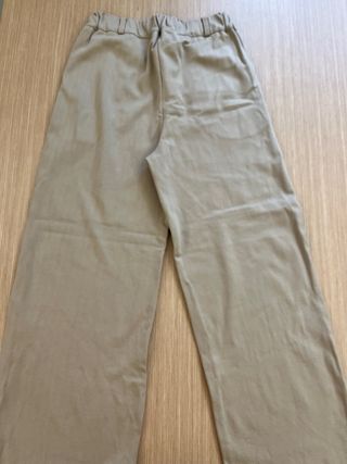 Pantalón chino beige elástico ancho