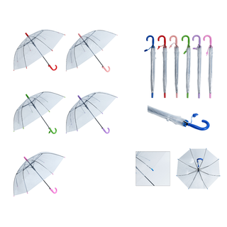 Lote 12 Paraguas Transparentes Infantiles