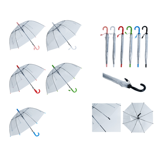 Lote 12 Paraguas Transparentes Infantiles