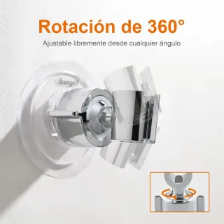 Soporte Alcachofa Ducha Ibergrip Sin Tornillos