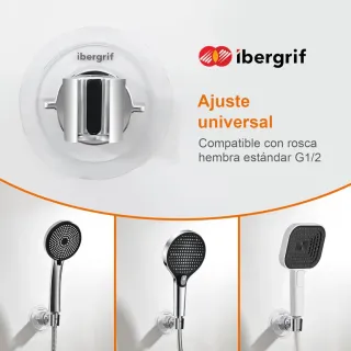 Soporte Alcachofa Ducha Ibergrip Sin Tornillos