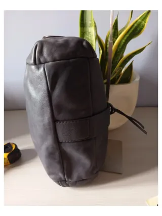 Borsa Luana vera pelle grigio