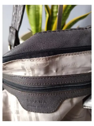 Borsa Luana vera pelle grigio