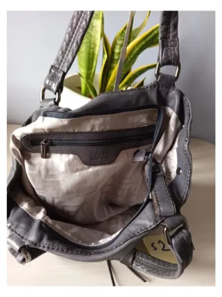 Borsa Luana vera pelle grigio