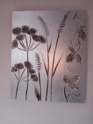 Cuadros Modernos sin marco Plateados (pareja)