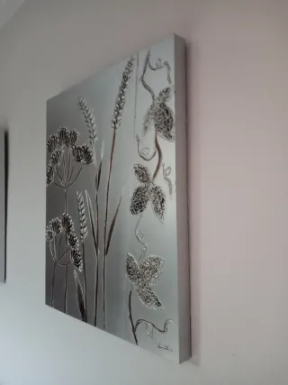 Cuadros Modernos sin marco Plateados (pareja)