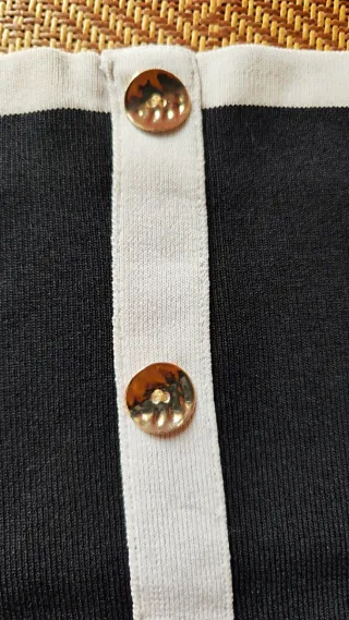 VESTIDO NEGRO Y GRIS