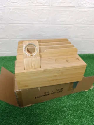 Organizador de escritorio de bambú