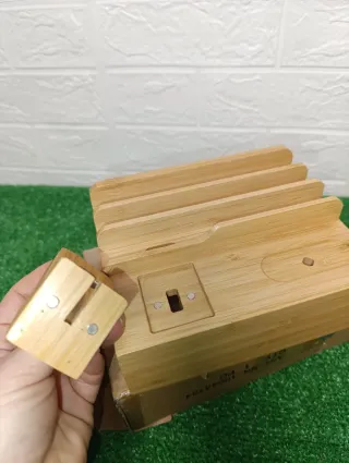 Organizador de escritorio de bambú