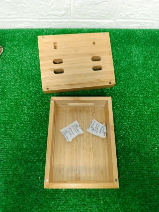 Organizador de escritorio de bambú