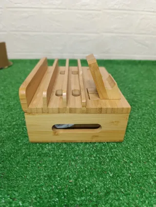 Organizador de escritorio de bambú