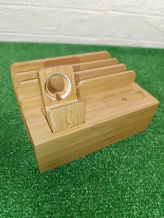 Organizador de escritorio de bambú