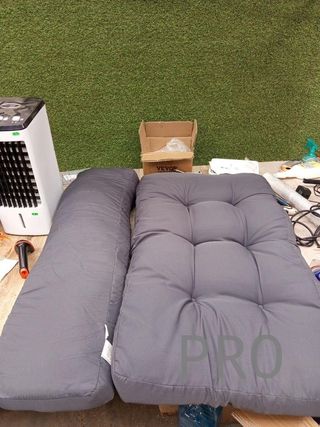 Cojines sofá palet gris - 2uds