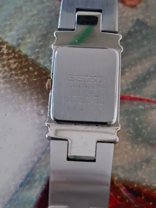 Orologio Seiko Rettangolare Nero Oro