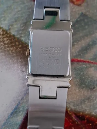 Orologio Seiko Rettangolare Nero Oro