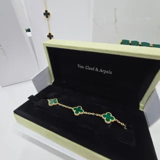 Bracciale Van Cleef Oro 18k Nero e Verde