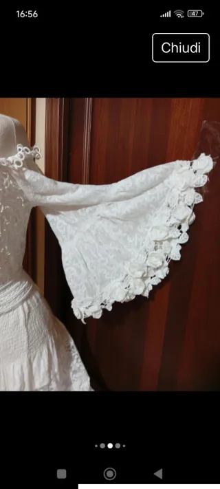 Completo pizzo trine e merletti con sottogonna