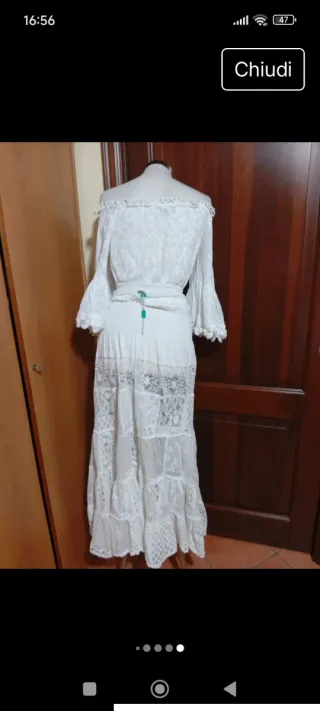 Completo pizzo trine e merletti con sottogonna