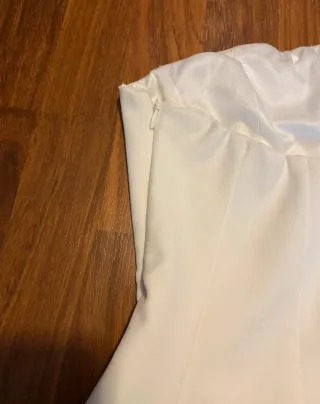 Top Zara Blanco Peplum