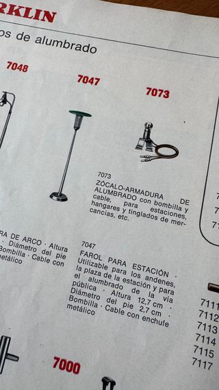 Farola estación tren Märklin maqueta