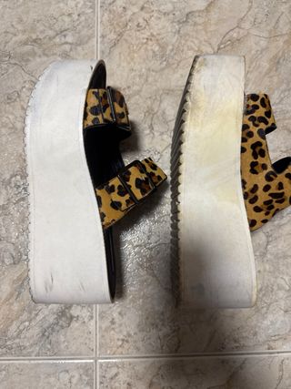 Sandalias Zara Leopardo Plataforma