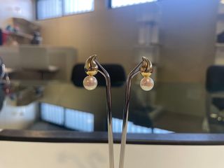 Pendientes Oro 18k Perla