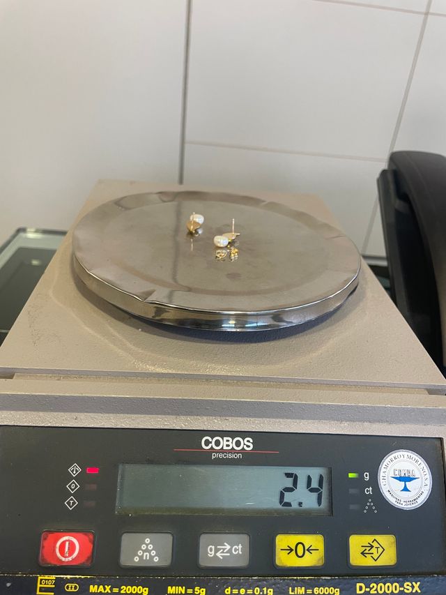 Pendientes Oro 18k Perla