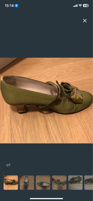 Zapatos de fallera verdes