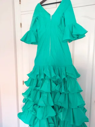 Traje Flamenca Verde Agua 10-12 Años