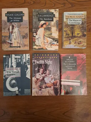 Set 6 novelas clásicas en inglés + 1 cassette.