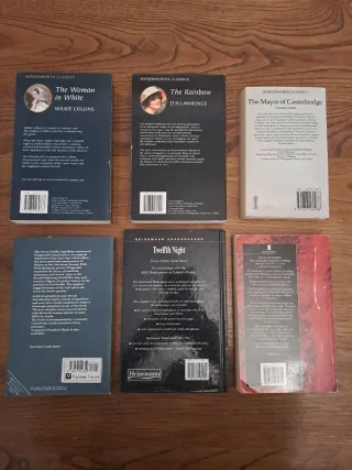 Set 6 novelas clásicas en inglés + 1 cassette.