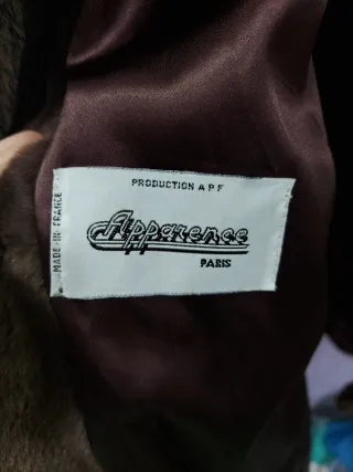 Abrigo pelo sintético 3/4 marrón chocolate