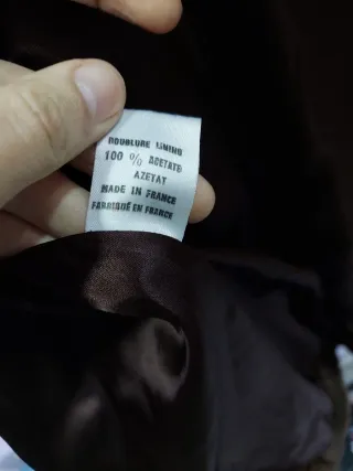 Abrigo pelo sintético 3/4 marrón chocolate