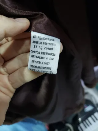 Abrigo pelo sintético 3/4 marrón chocolate