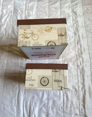 Set 2 Scatole Vintage Bicicletta