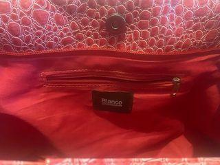 Bolso Tote color Rosa cocodrilo de Blanco