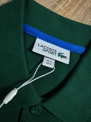 Polo Lacoste Verde Rayas