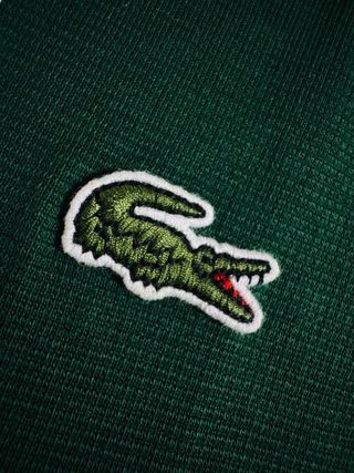 Polo Lacoste Verde Rayas