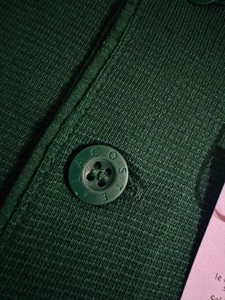 Polo Lacoste Verde Rayas